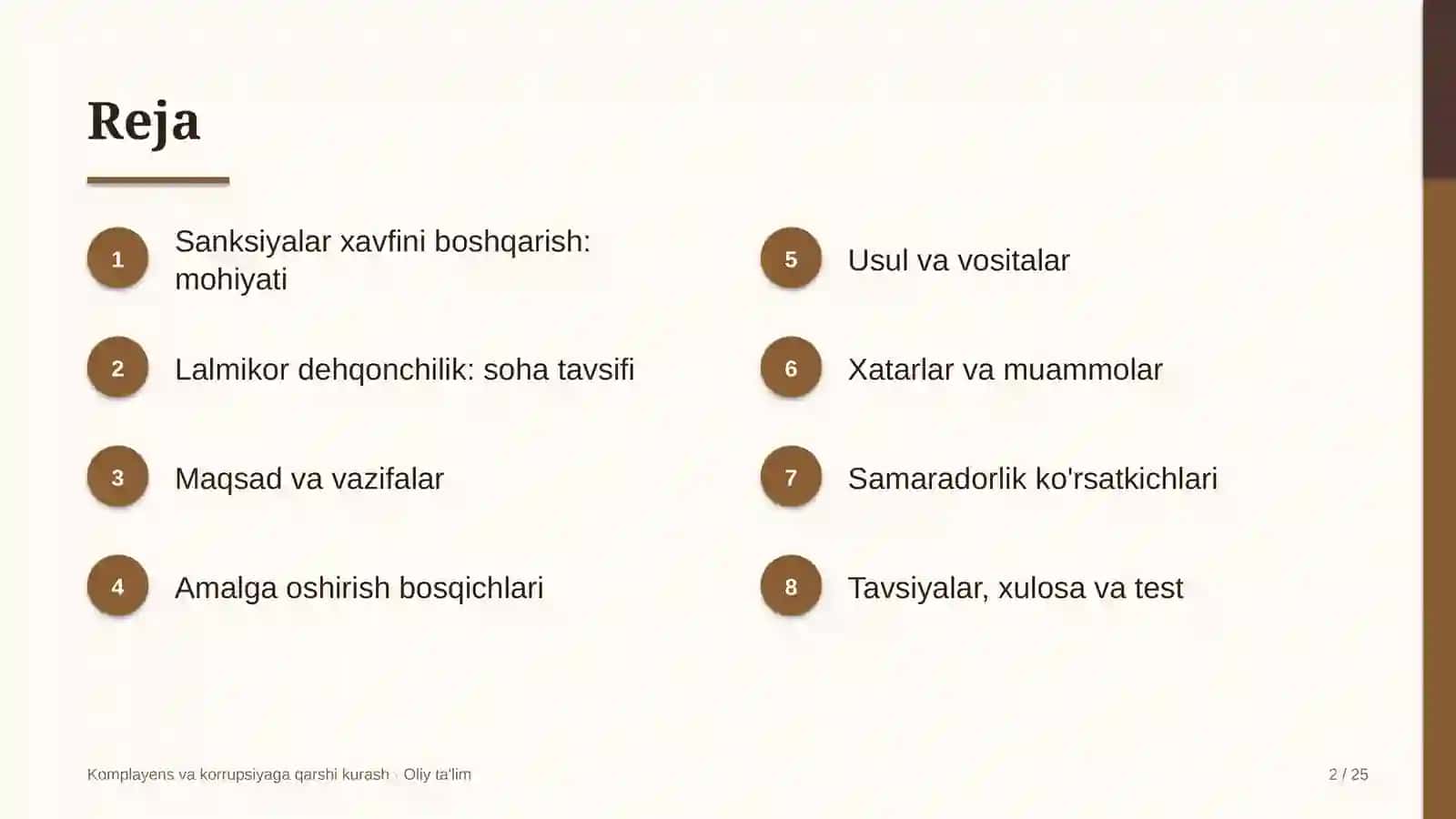 Lalmikor dehqonchilikda sanksiyalar xavfini boshqarish 2