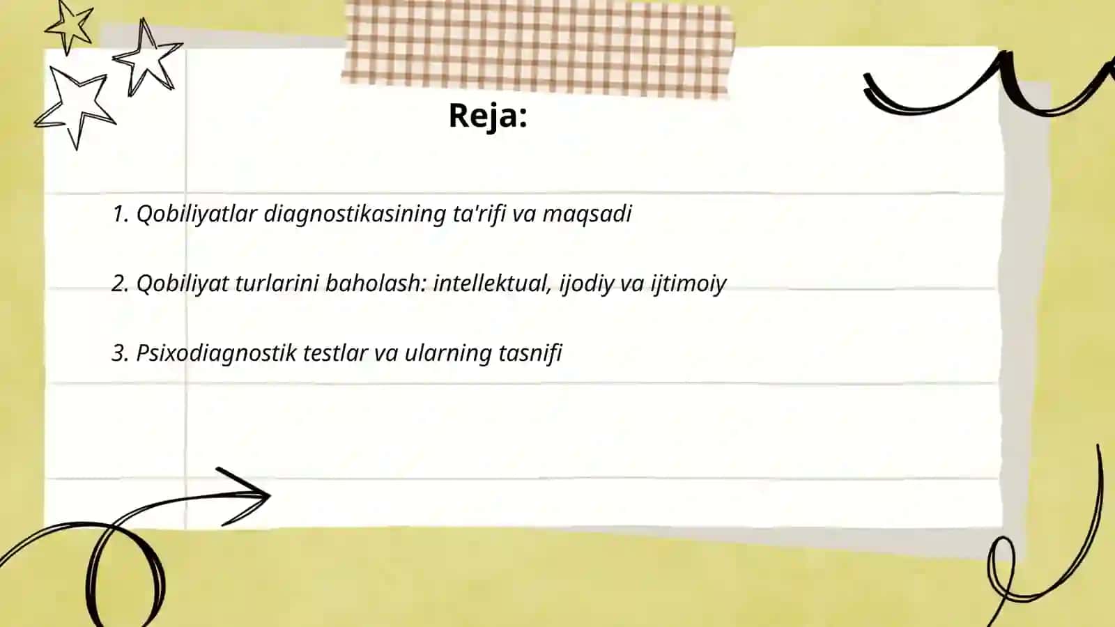 Qobiliyatlar diagnostikasi 2