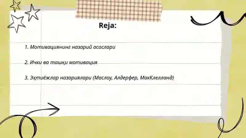 Умумий психология да хулқ атвор мотивацияси 2