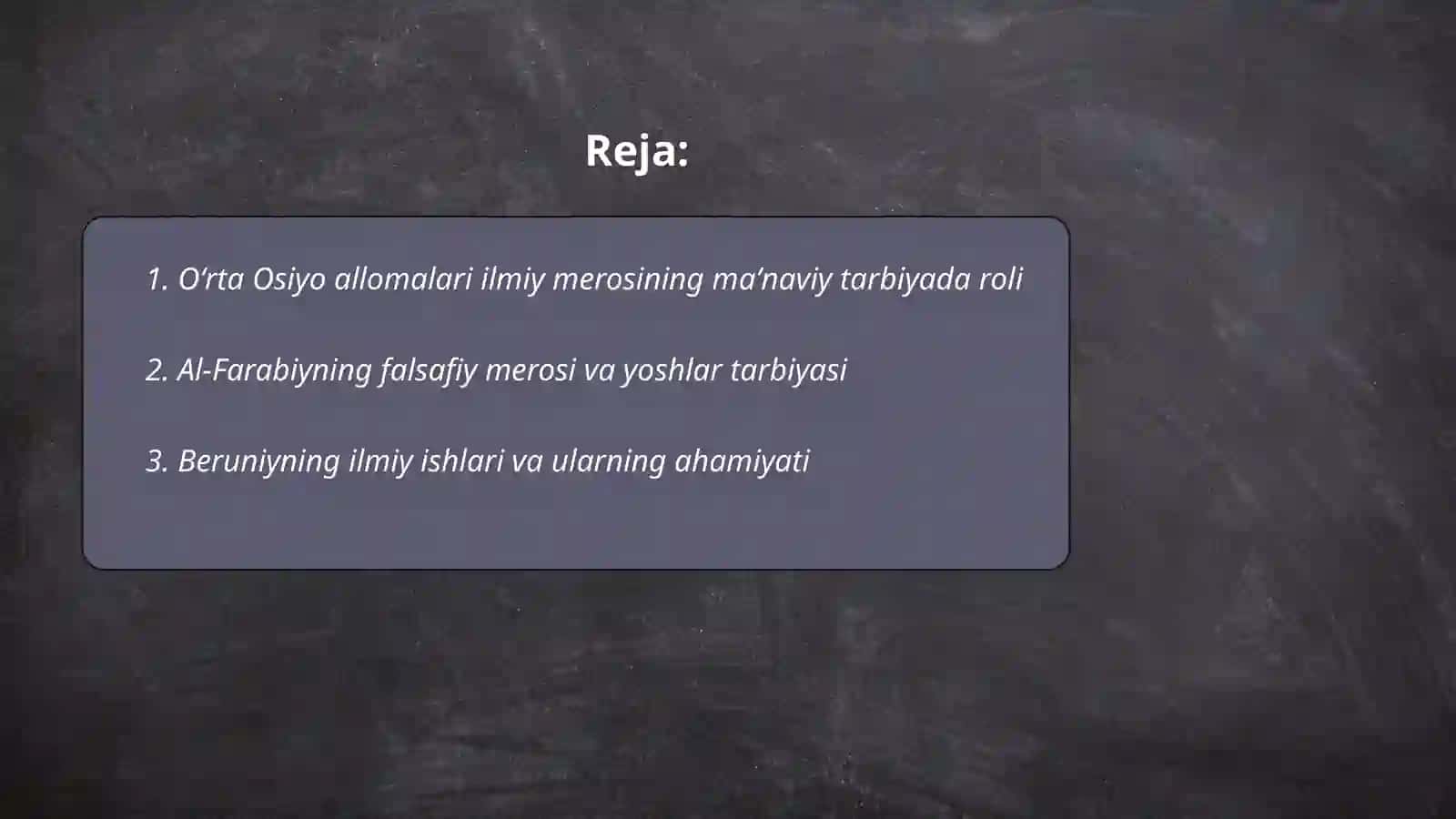 Yuksak maʼnaviyatli yoshlarni tarbiyalashda Oʻrta Osiyo allomalari ilmiy merosining oʻrni (allomalarining ilmiy faoliyati misolida) 2