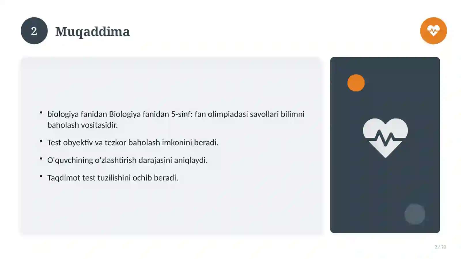 Biologiya fanidan 5-sinf: fan olimpiadasi savollari 2