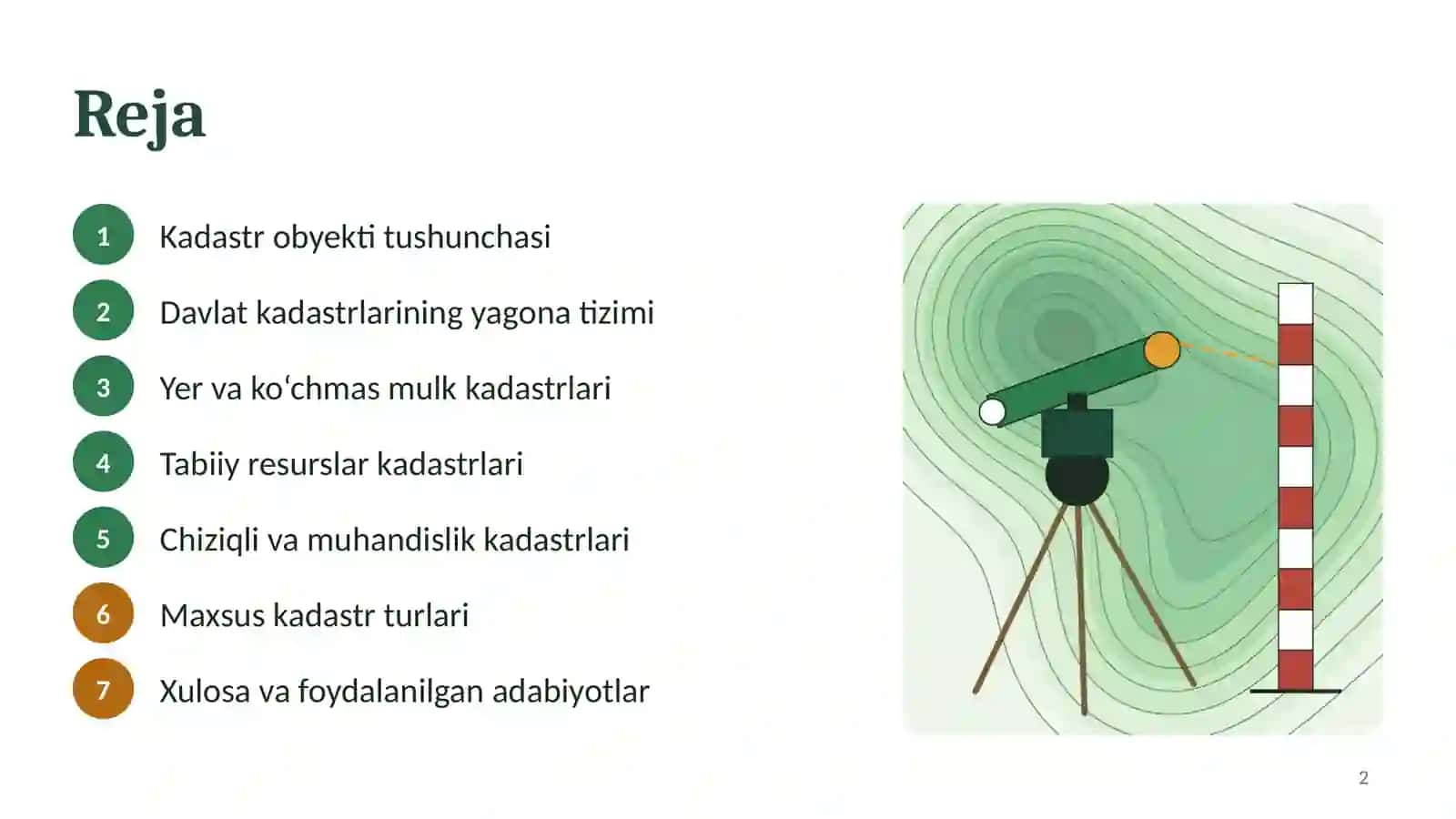 Kadastr obyektlarining turlari 2
