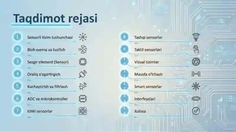 Sensorli tizimlar 2