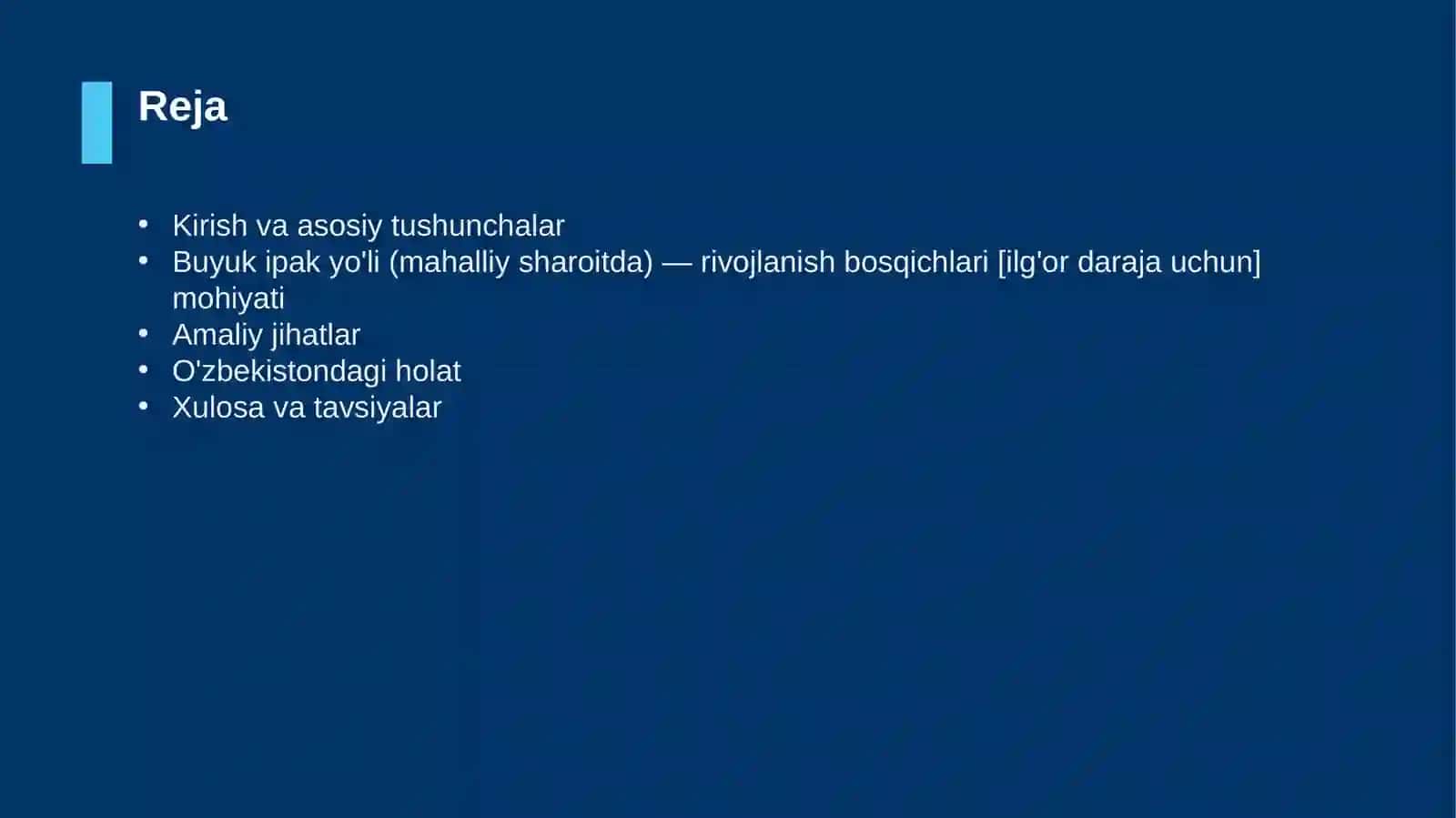 Buyuk ipak yo'li (mahalliy sharoitda) — rivojlanish bosqichlari [ilg'or daraja uchun] 2