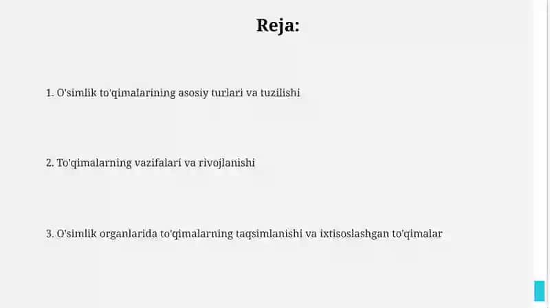 O'simliklar to'qimalari 2