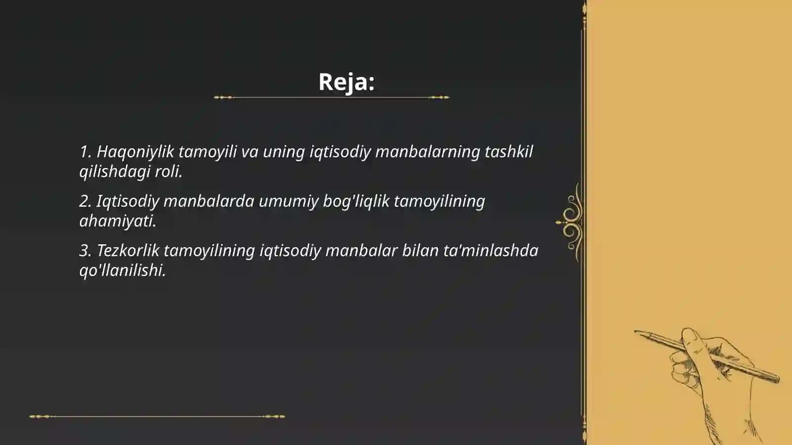 Tahlil ishlarini tashkil qilish va manbalar bilan ta'minlash 2
