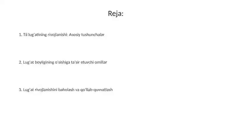 Tilning leksik taraqqiyoti 2