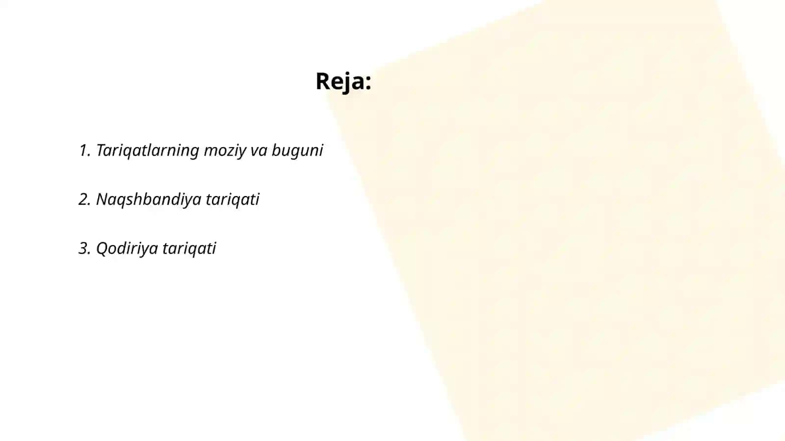 Tariqatlar silsilasi 2