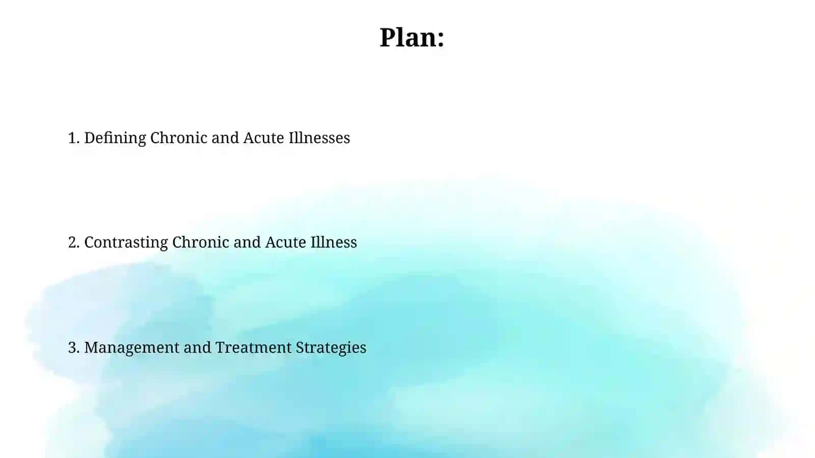 Chronic and acute illnesses 2