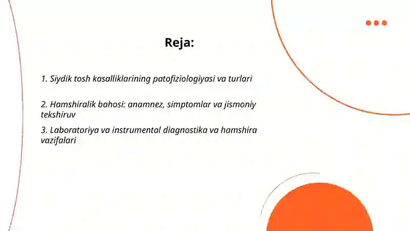 Siydik tosh kasalliklarining patofiziologiyasi 2