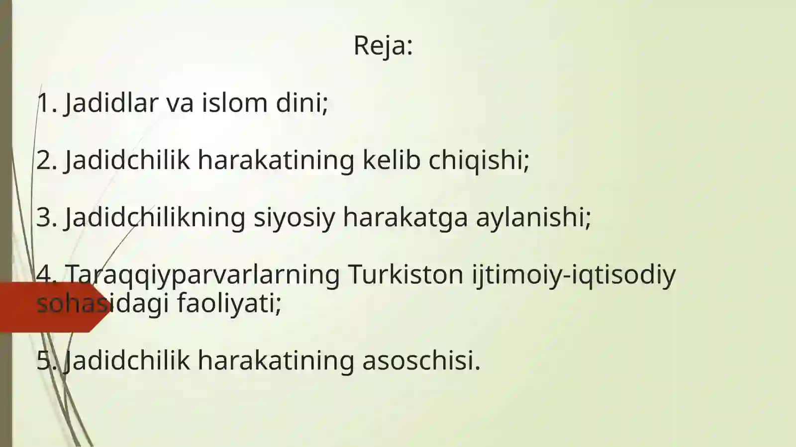 Jadid ma’rifatparvarlarining o’lka ijtimoiy-ma’naviy hayotda tutgan o’rni. 2