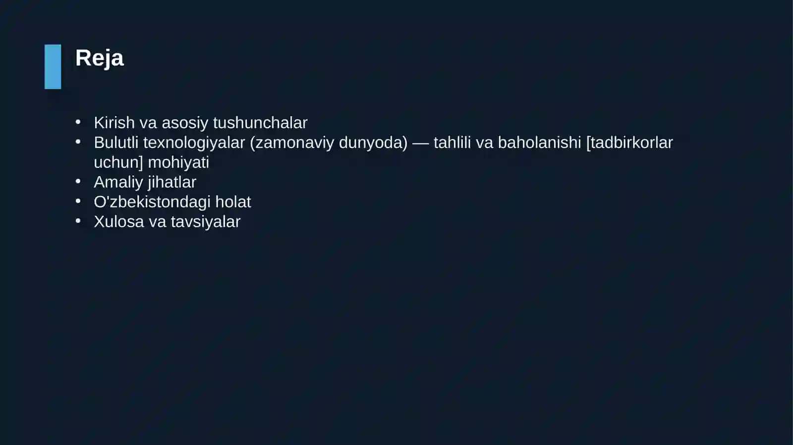 Bulutli texnologiyalar (zamonaviy dunyoda) — tahlili va baholanishi [tadbirkorlar uchun] 2