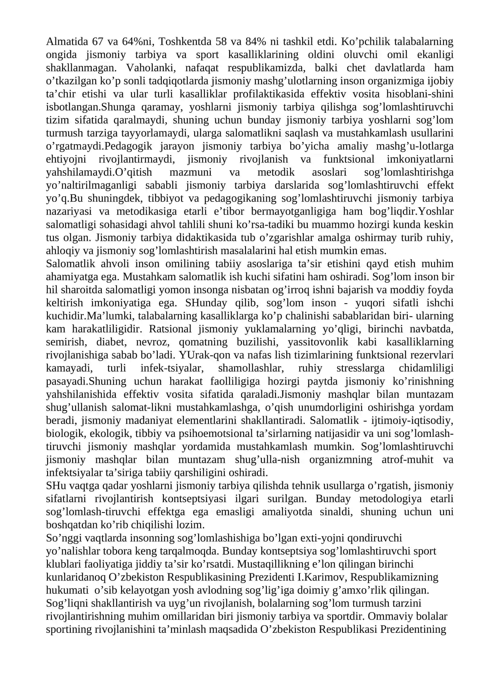 O’zbekiston aholisining salomatlik holati 2