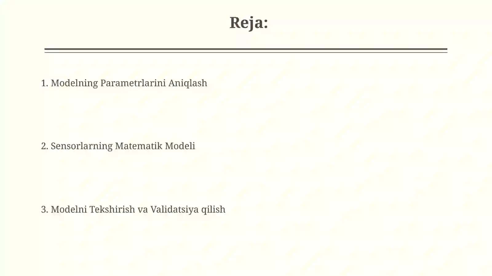 Datchiklarning matematik modellarini yaratish 2