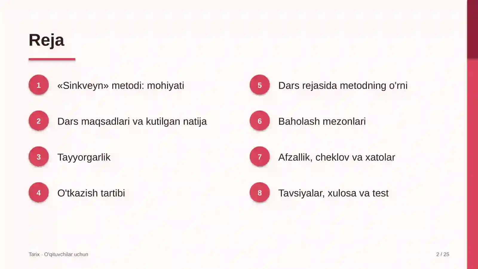 tarix darslarida sinkveyn metodidan foydalanish 8274 2