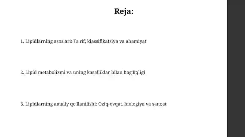 Lipidlar: Ta'rifi va Klassifikatsiyasi 2