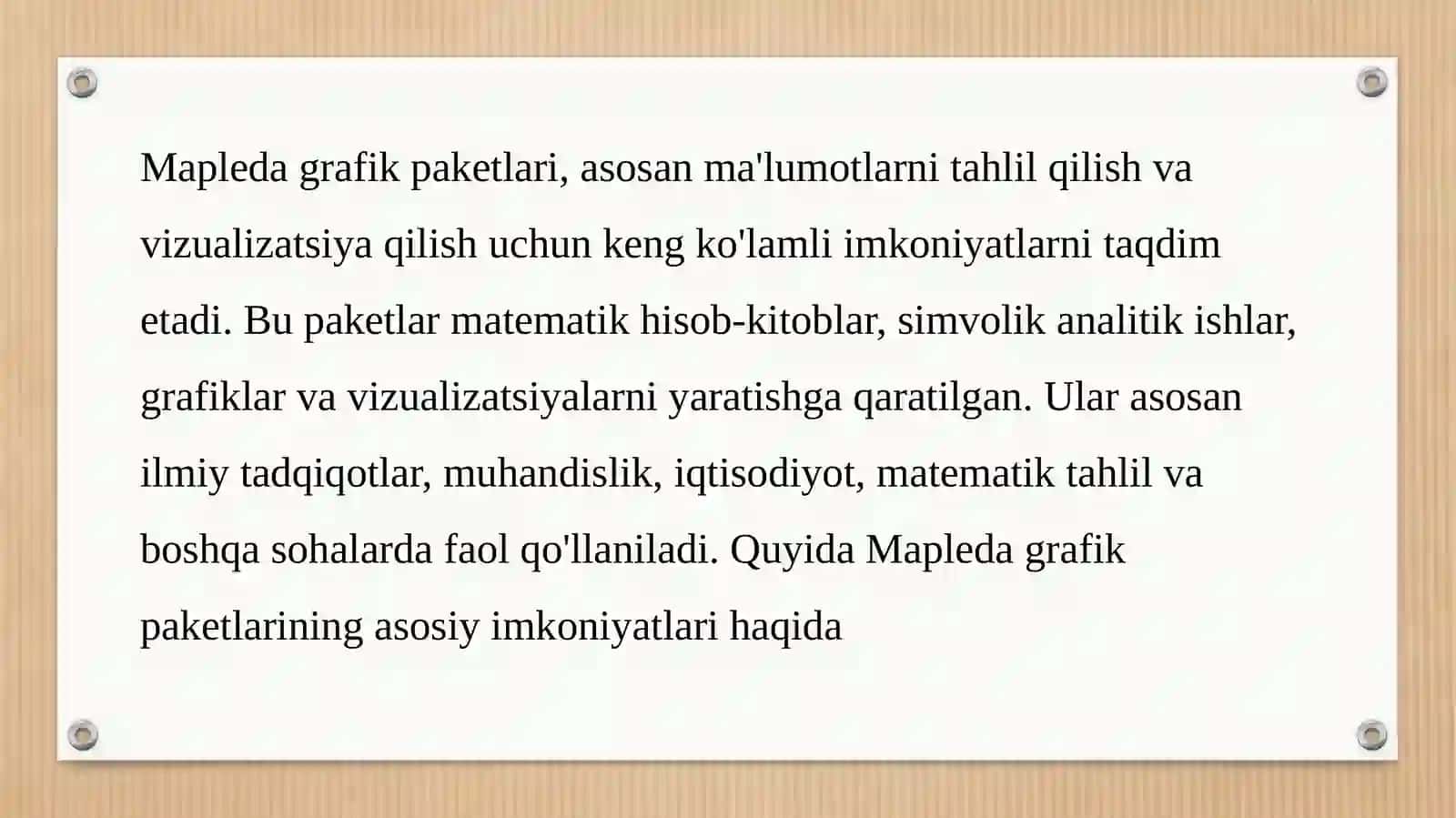 Mapledagrafik pakeatlarni imkoniyatlari 2