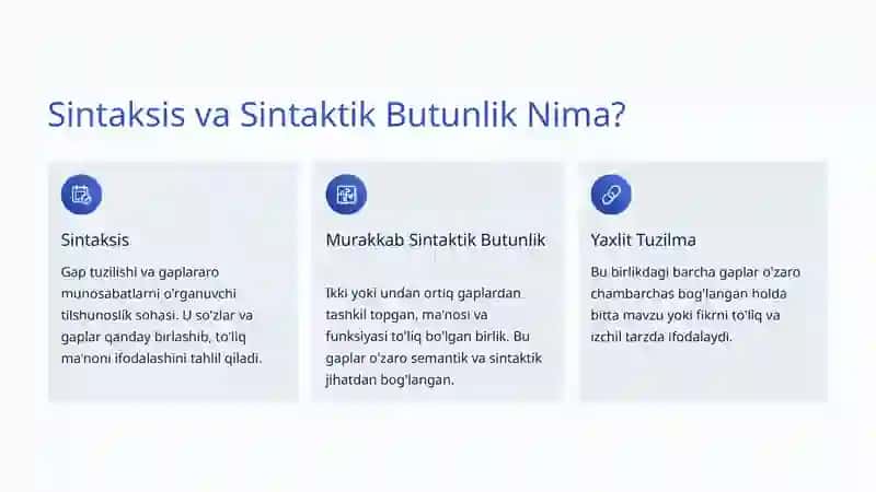 Murakkab Sintaktik Butunlik 2
