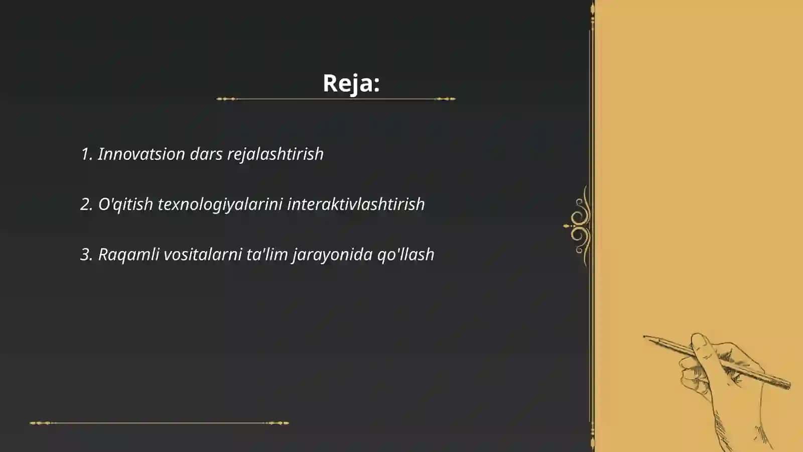 Innovatsion dars rejalashtirish 2