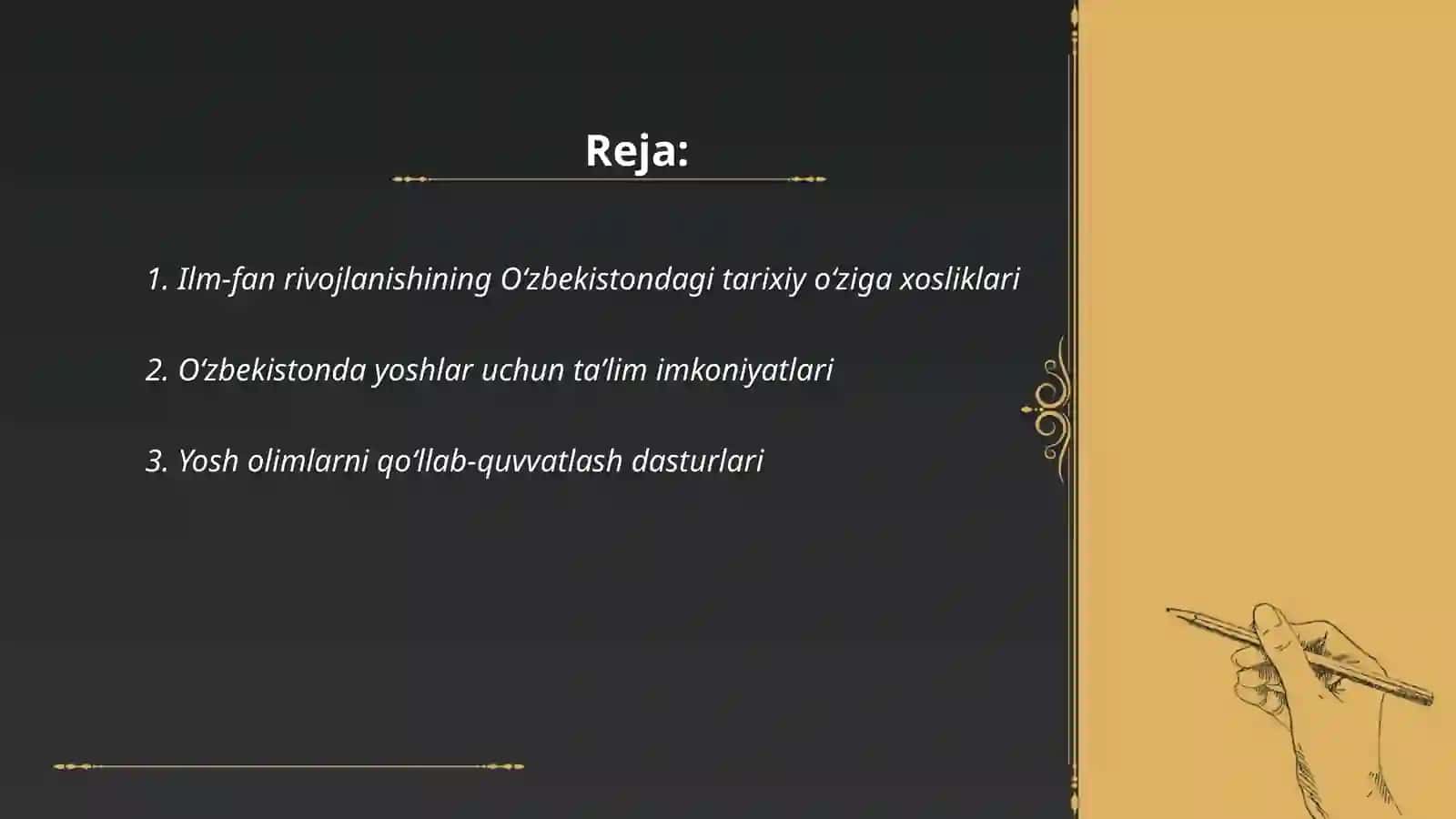 Oʻzbekistonda ilm-fan va yoshlar siyosatiga e’tibor 2