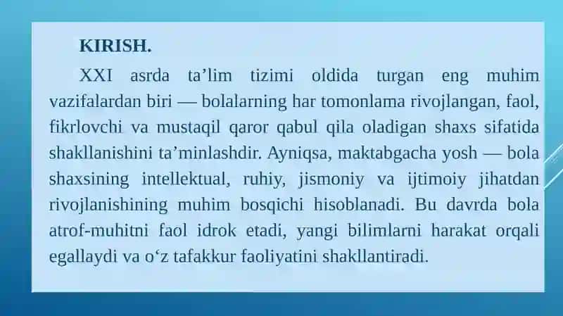 Neyromotorika mashqlari orqali bolalarni fikrlash jarayonini rivojlantirish 2