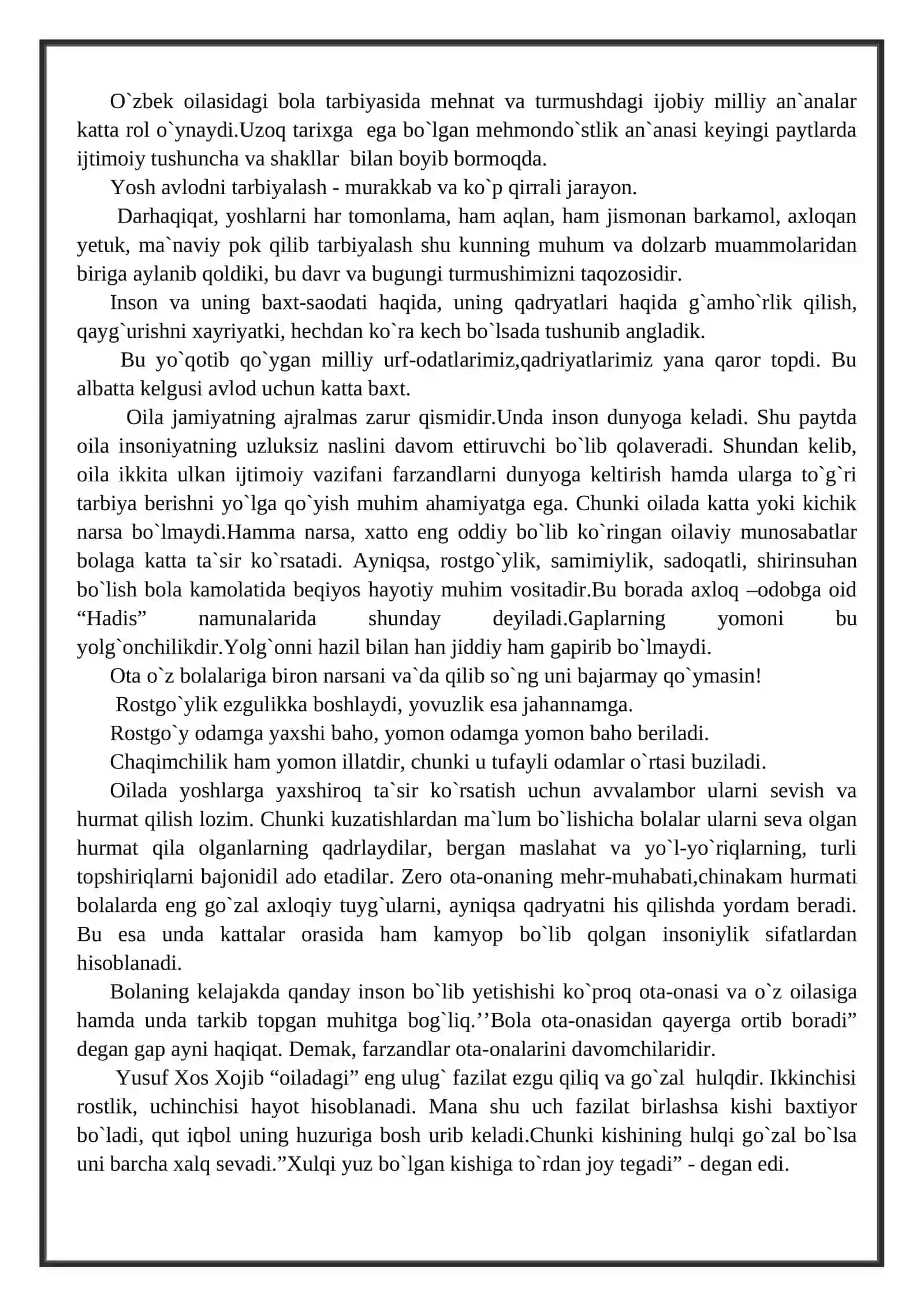 Oila tarbiyasi asoslari 2
