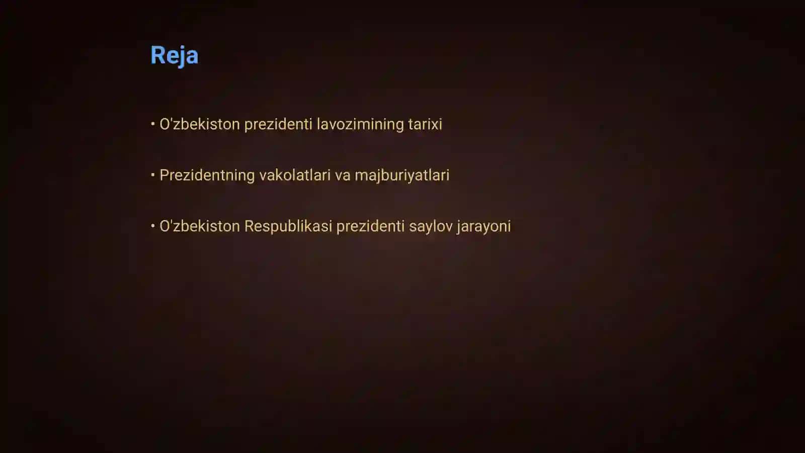 O'zbekiston Respublikasining prezidenti 2