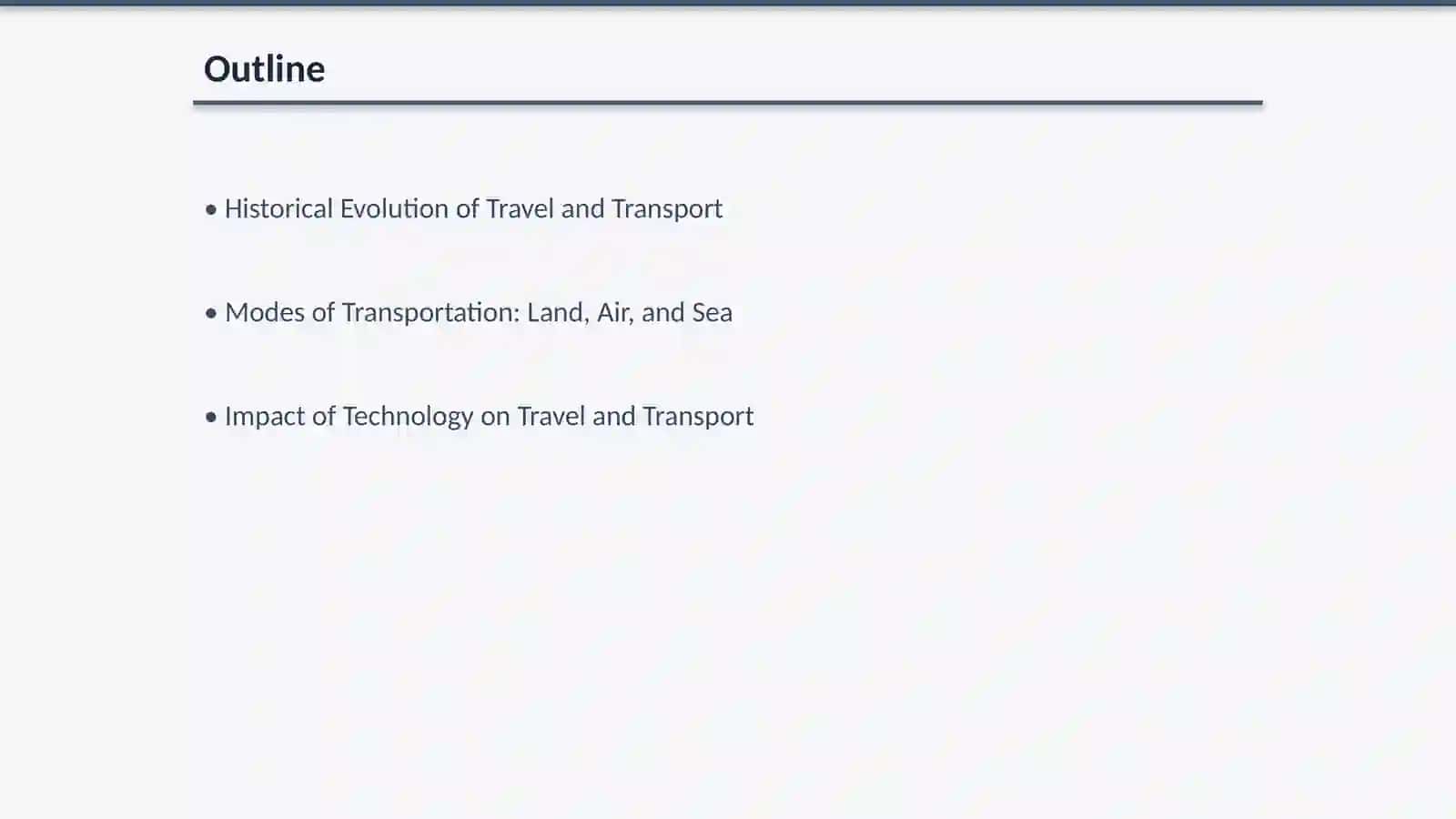 Travel and transport 2