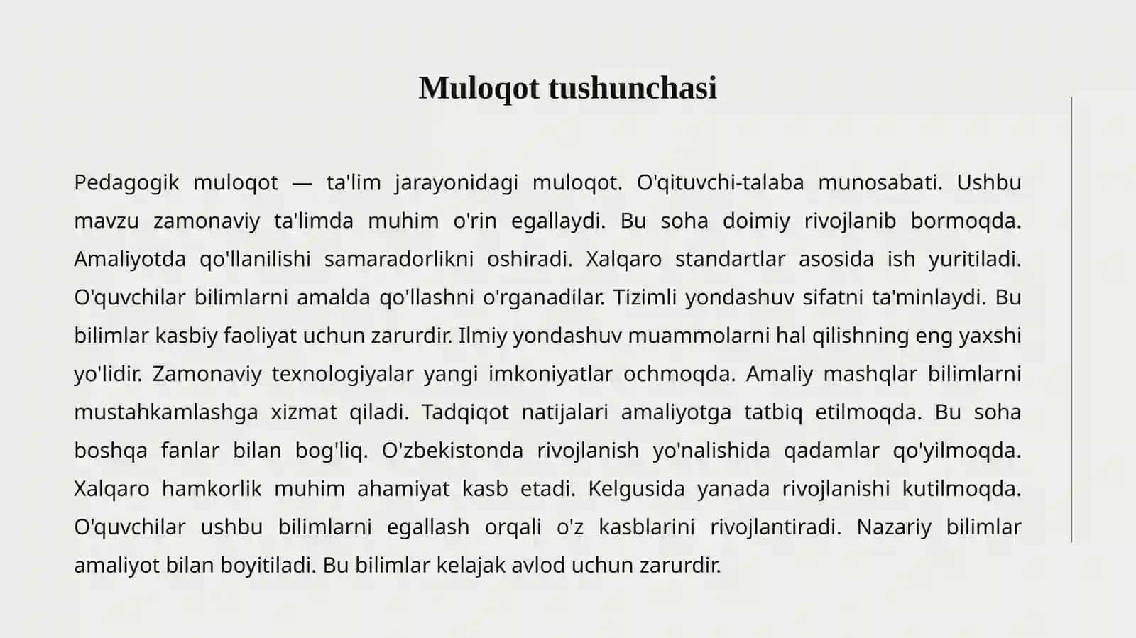 PEDAGOGIK MULOQOT 2