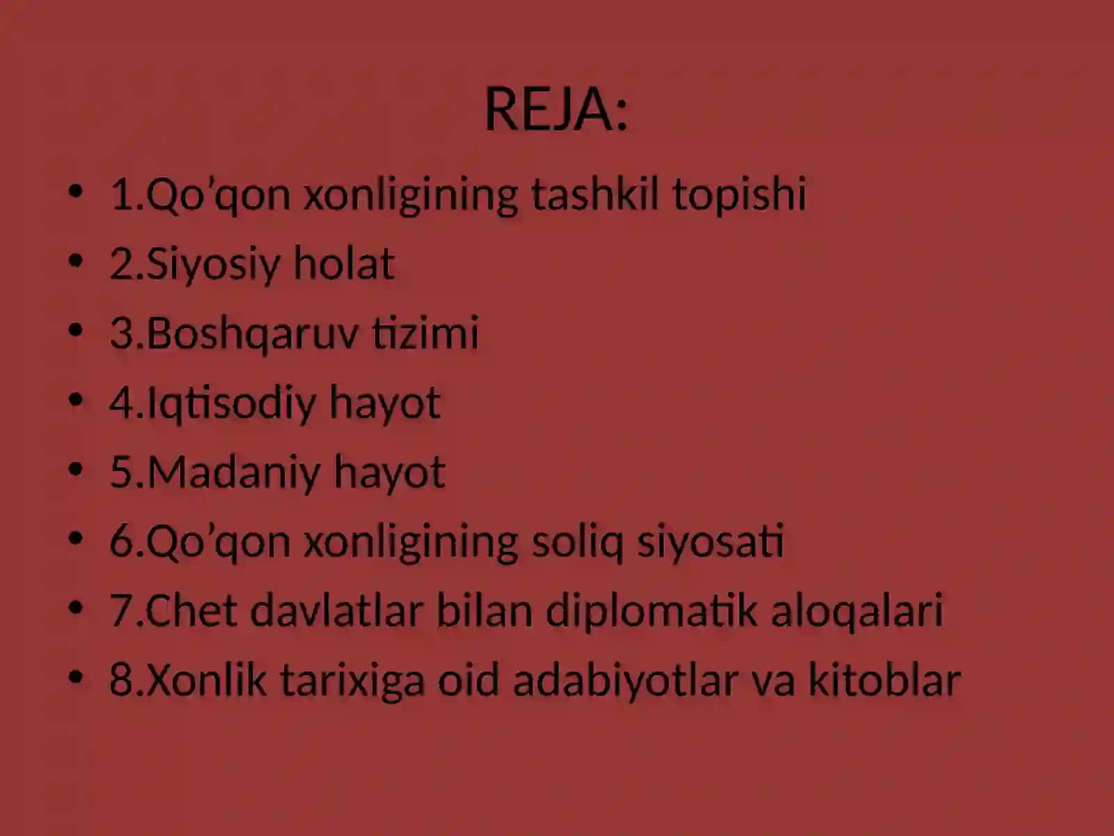 Qo’qon xonligidagi ijtimoiy-iqtisodiy, siyosiy, madaniy holat 2