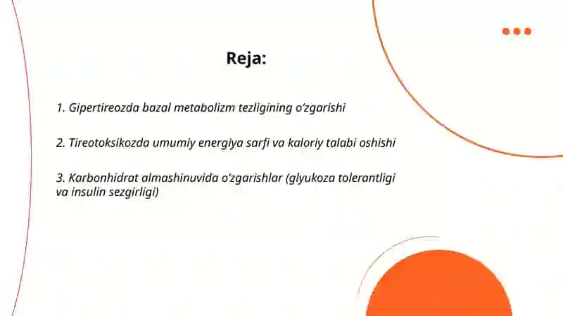 Gipertireoz va tireotoksikozda metabolik o’zgarishlar 2