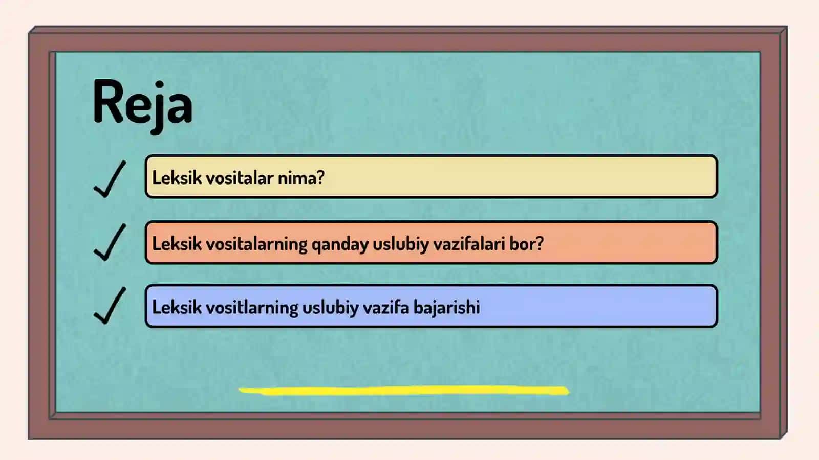 Leksik vositalarning uslubiy vazifa bajarishi 2