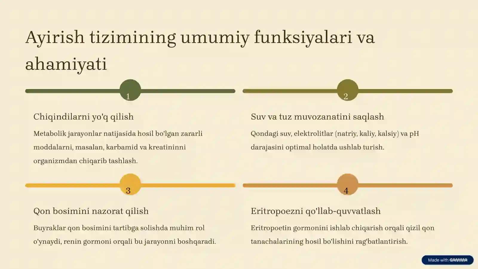 Ayirish tizimiga kiruvchi a'zolarning tuzilishi va fiziologiyasi 2