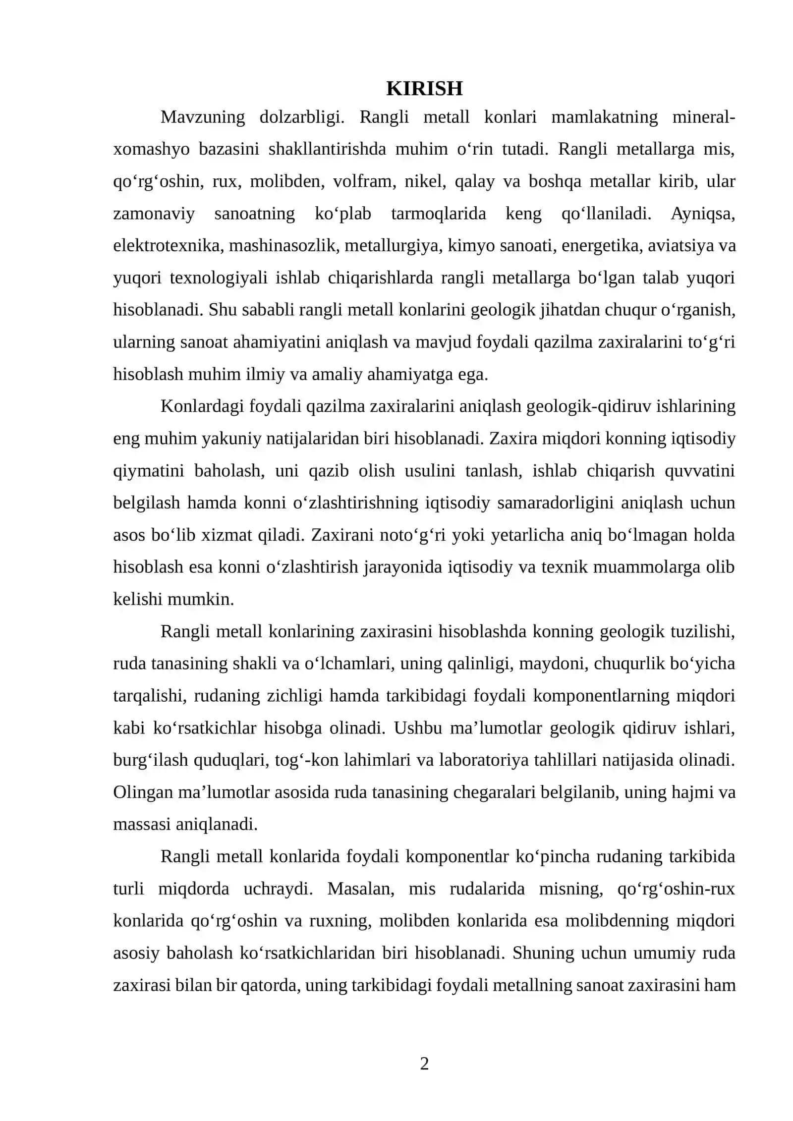 Mavzuning dolzarbligi 2