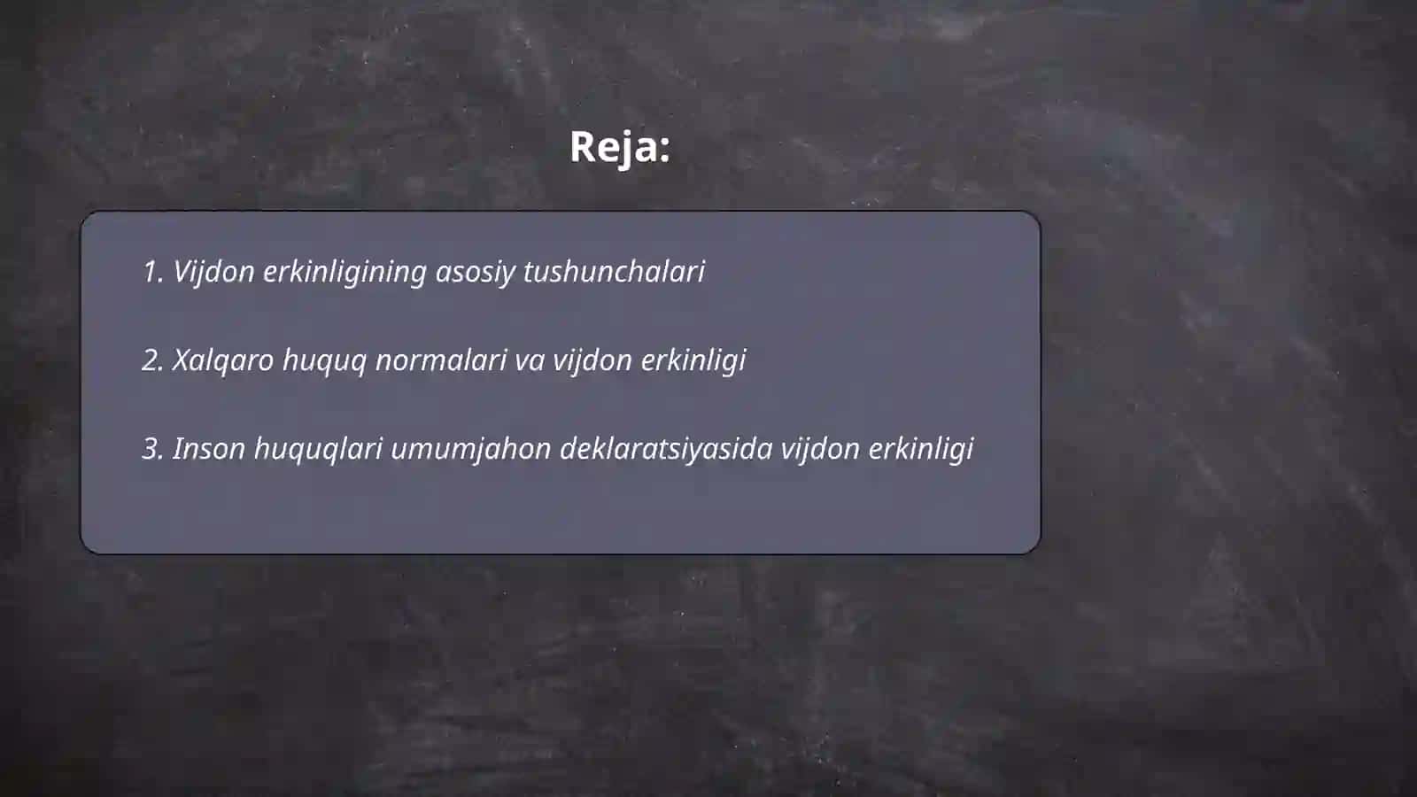 Vijdon erkinligining xalqaro huquqiy asoslari 2