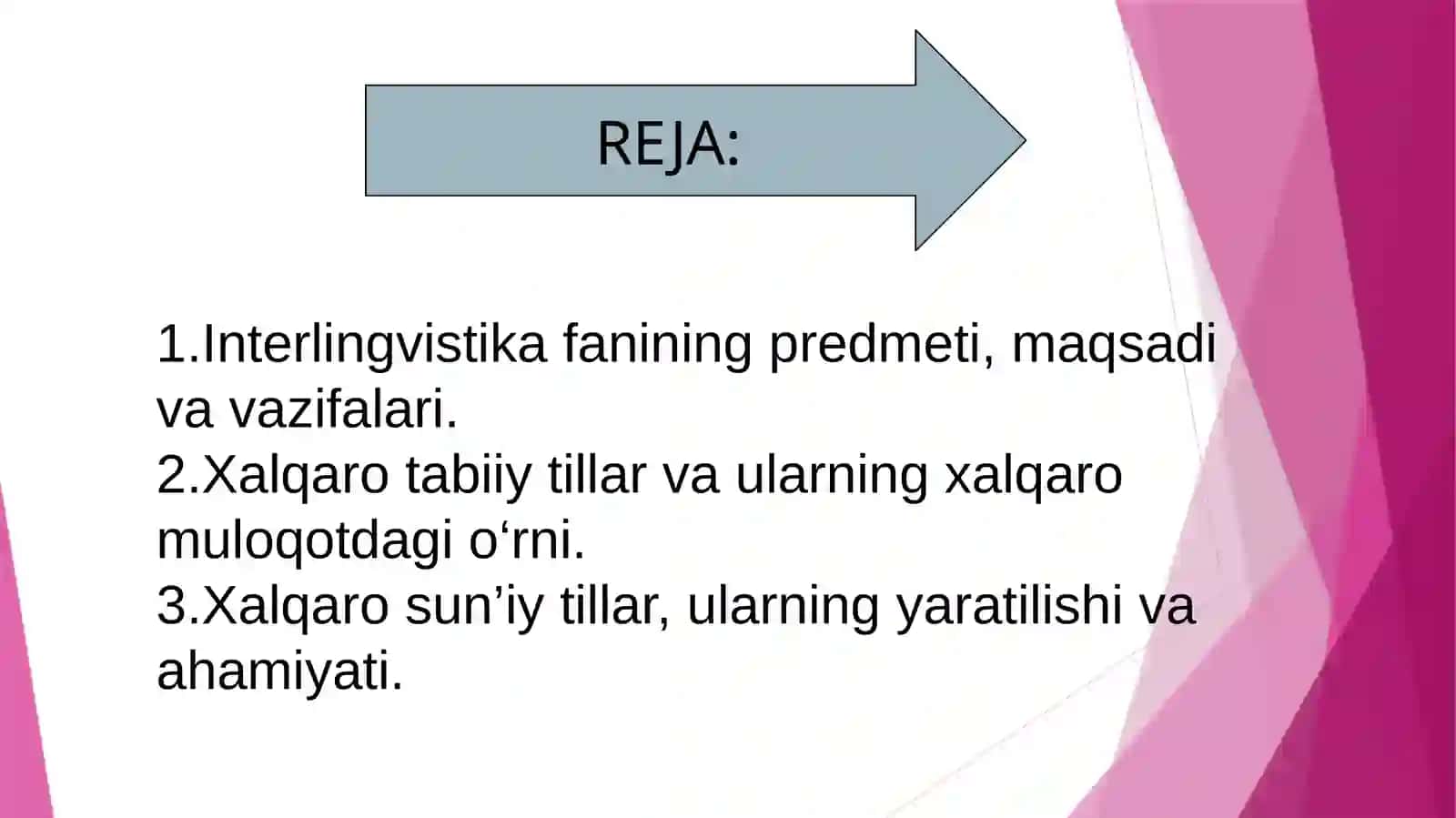 Interlingvistika. Xalqaro tabiiy va xalqaro sun’iy tillar 2