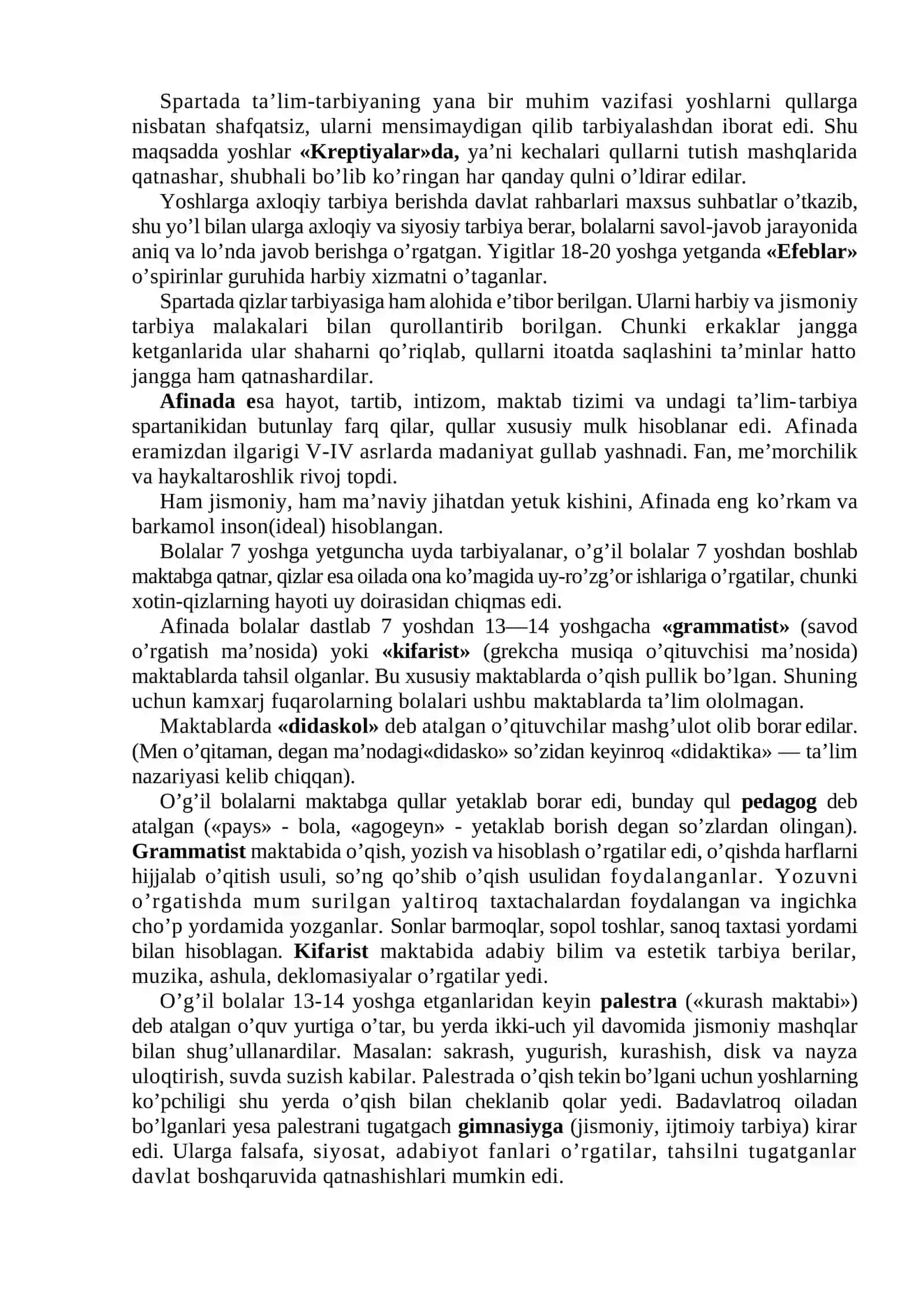 ANTIK DAVRLARDAN VII ASRGACHA TARBIYA VA PEDAGOGIK FIKRLAR 2