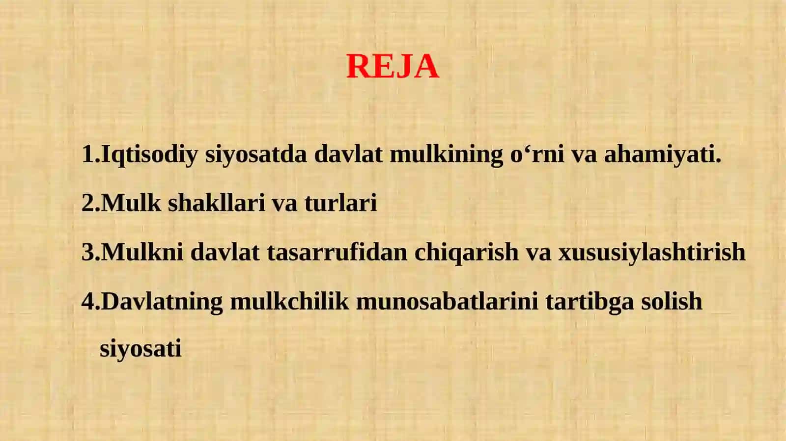 DAVLAT MULKINI XUSUSIYLASHTIRISH VA BOSHQARISH 2