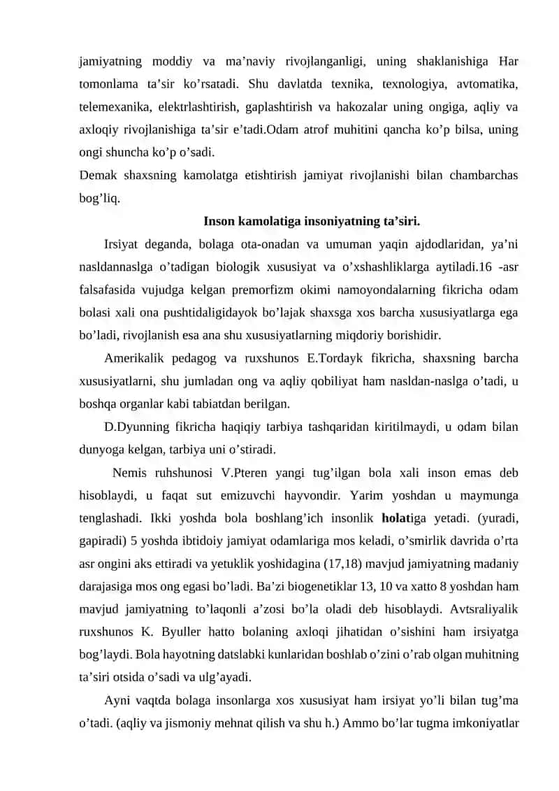 Ijtimoiy rivojlanishning muhim omili sifatida 2