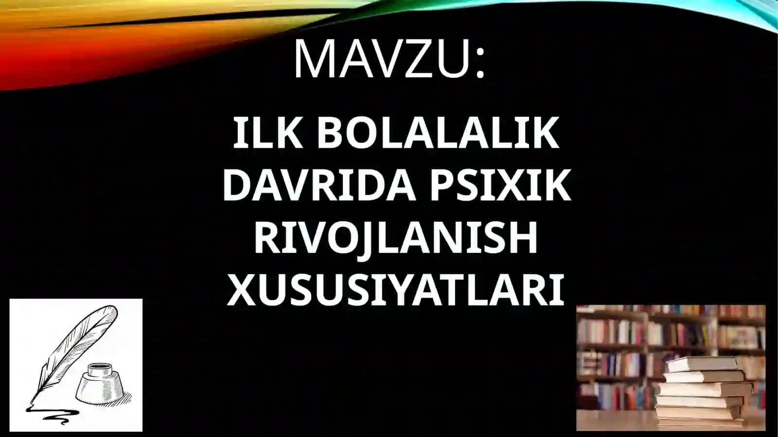 OMINABONUNING UMUMIY PSIXOLOGIYA FANIDANTAYYORLGAN TAQDIMOTI 2