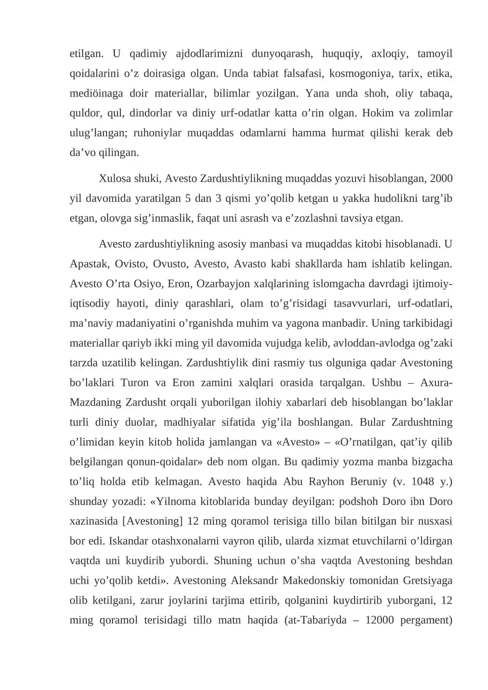 Avesto va Zardusht diniy texnika 2