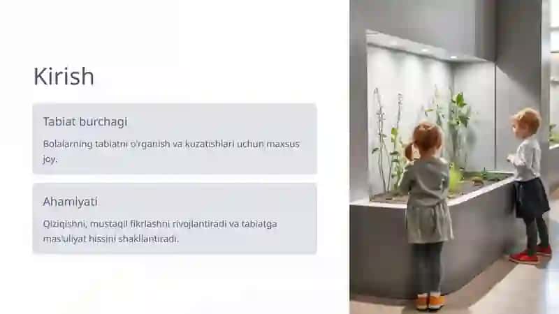 Tabiat burchagini Hosil Qilish 2