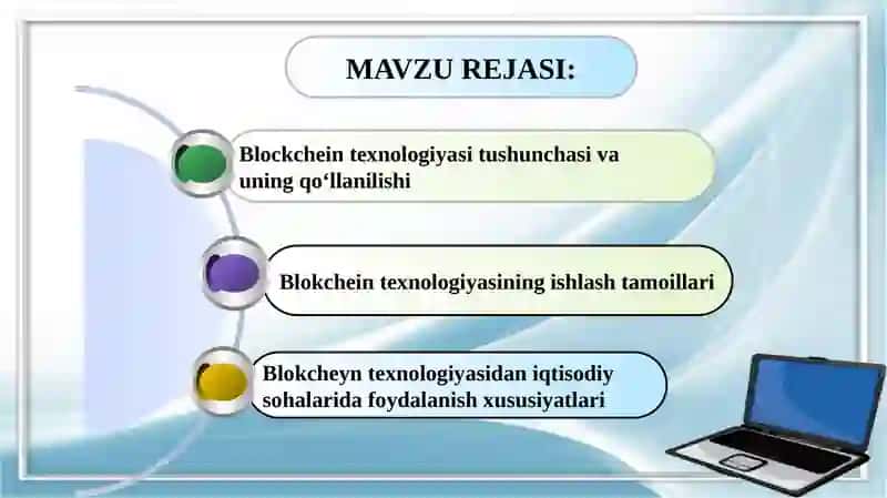 Blokcheintexnologiyasi va undan iqtisodiyot sohalarda foydalanish imkoniyatlari 2