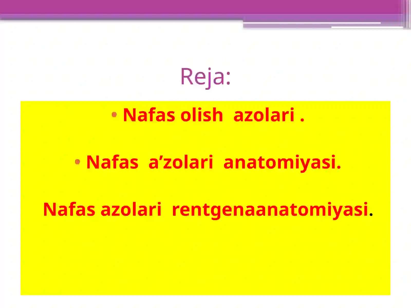 Nafasolish jarayoni 2