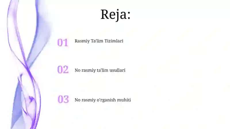 Talim turlari va taʼlimni tashkil etish shakllari 2
