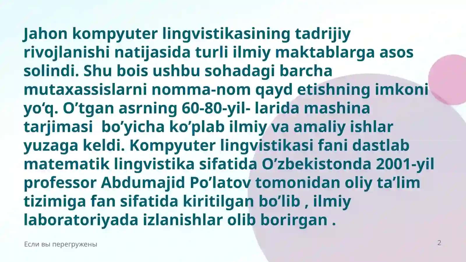 kompyuter lingvistikasi 2