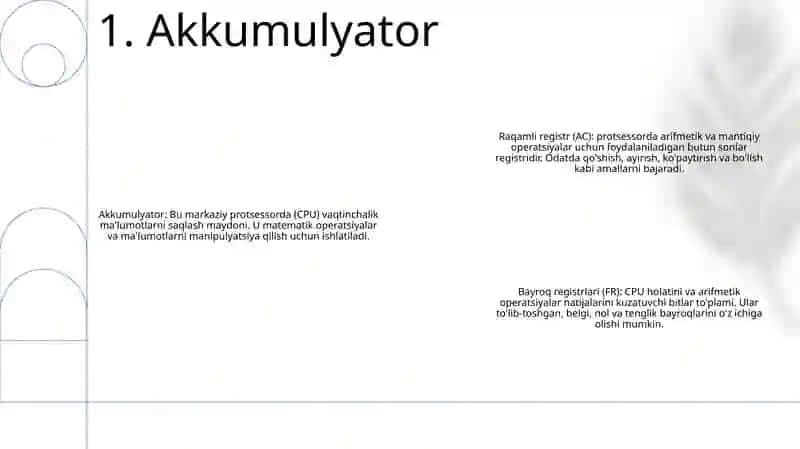 Protsessrlarning Ichki Registerlar Turlari 2