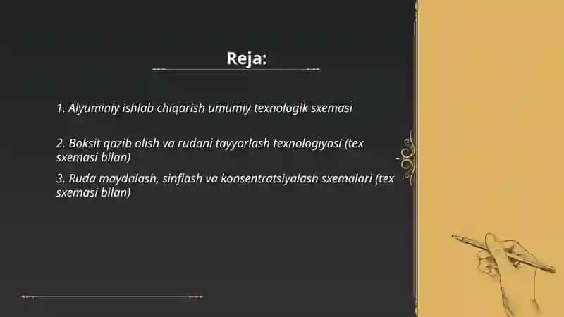 Alyuminiy ishlab chiqarish texnalogiyasi ( tex sxemasi bilan ) 2