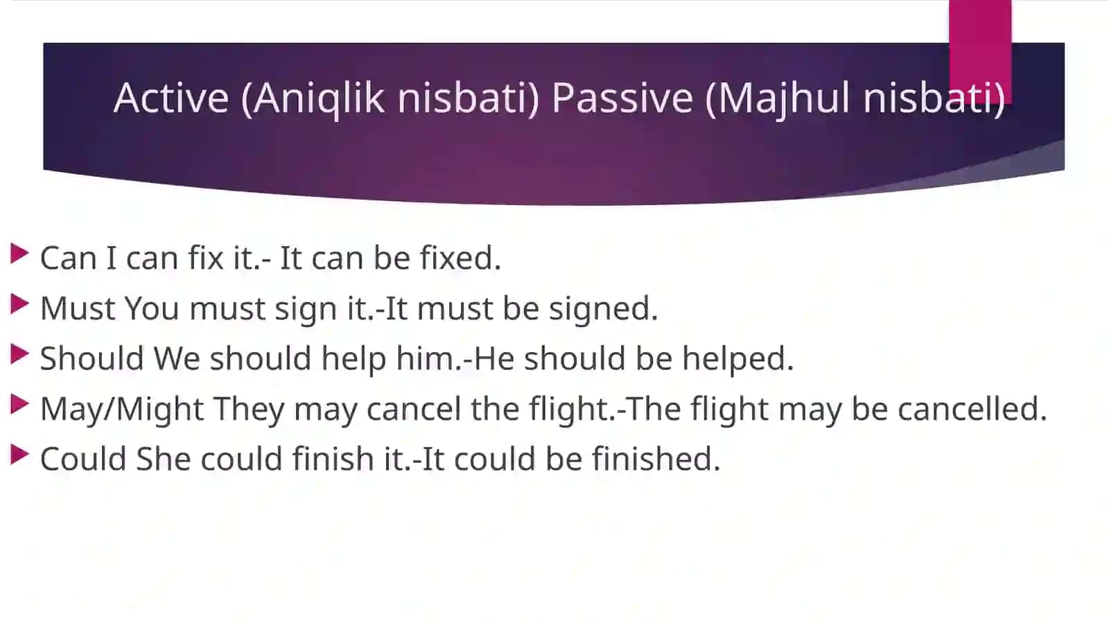 PASSIVE MODAL VERBS 2