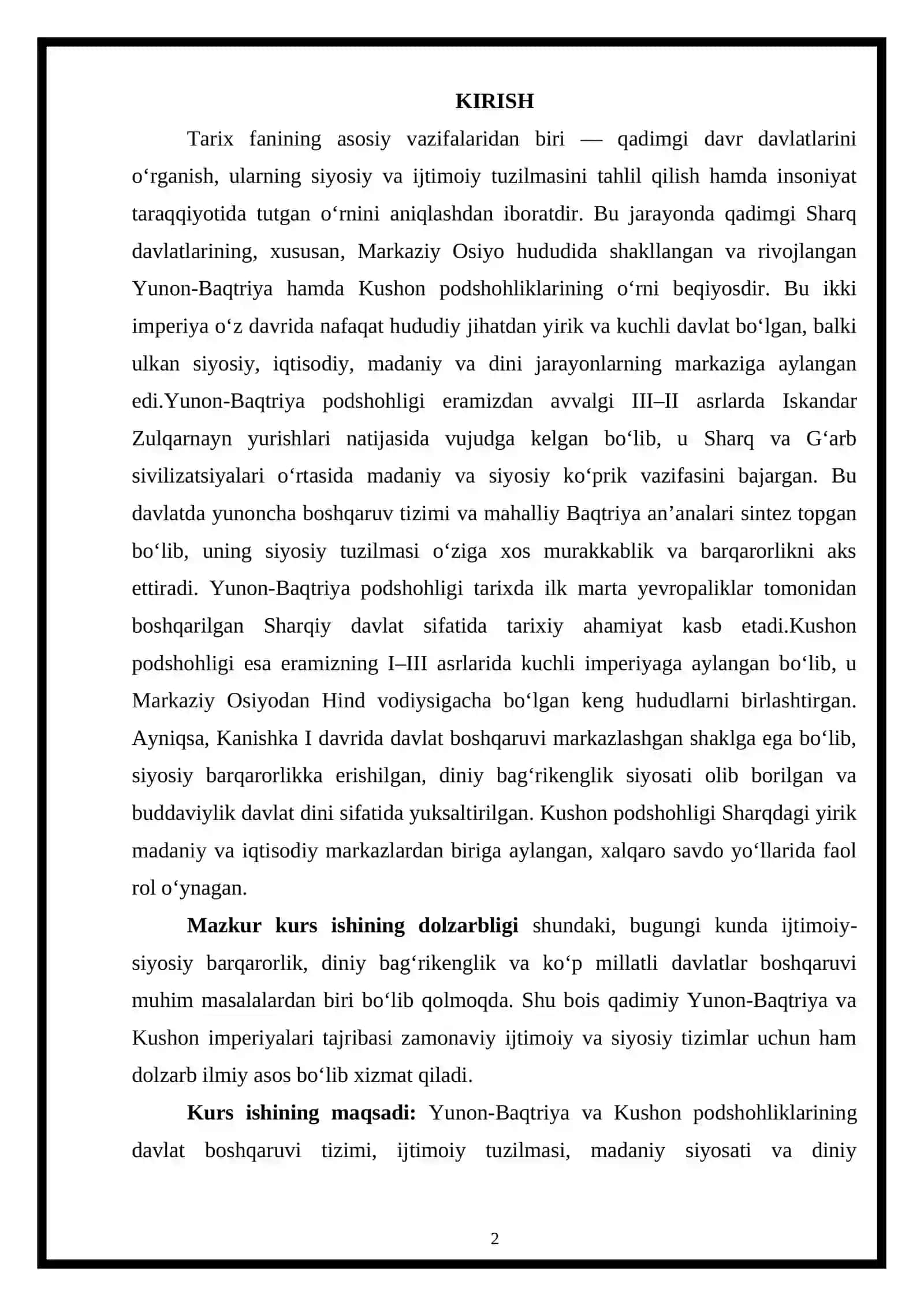 YUNON-BAQTRIYA VA KUSHON PODSHOHLIGI BOSHQARUVI: IJTIMOIY-SIYOSIY MOHIYATI 2